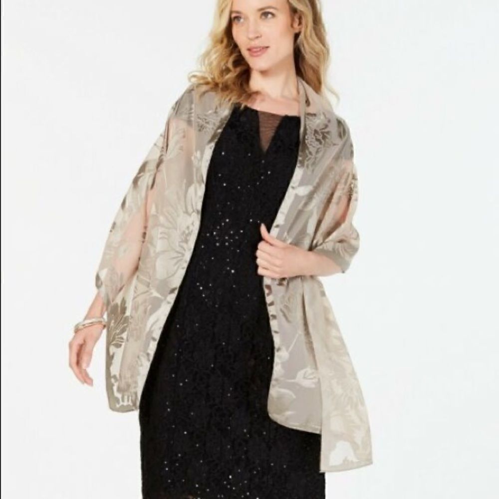 INC International Concepts Floral Burnout Wrap